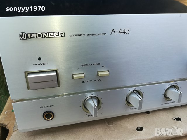 PIONEER A-443 STEREO AMPLIFIER-MADE IN JAPAN-ВНОС GERMANY LD2E0909231749, снимка 10 - Ресийвъри, усилватели, смесителни пултове - 42134113
