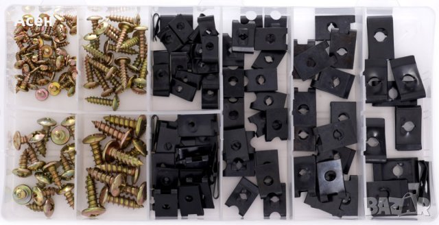 Комплект метални щипки и винтове за авто интериор , 170 броя, снимка 1 - Други инструменти - 40325971