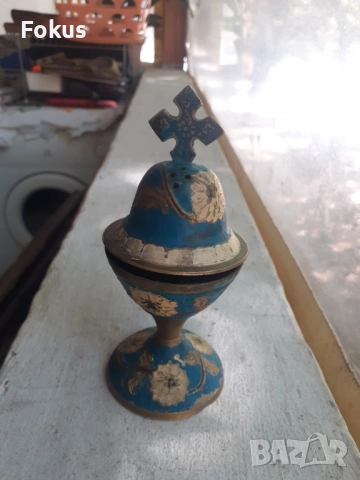 Старо бронзово кандило кадило N10, снимка 2 - Антикварни и старинни предмети - 53366569