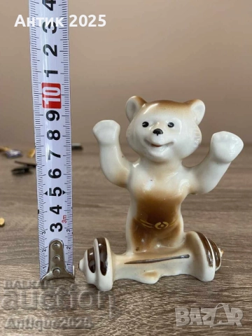 Олимпийското мече Москва 1980 – керамична фигурка, снимка 3 - Антикварни и старинни предмети - 51456080