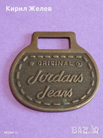 Винтидж метална емблема Jordans Jeans 👖 рядка за КОЛЕКЦИЯ ДЕКОРАЦИЯ 52812, снимка 2 - Други ценни предмети - 53282834