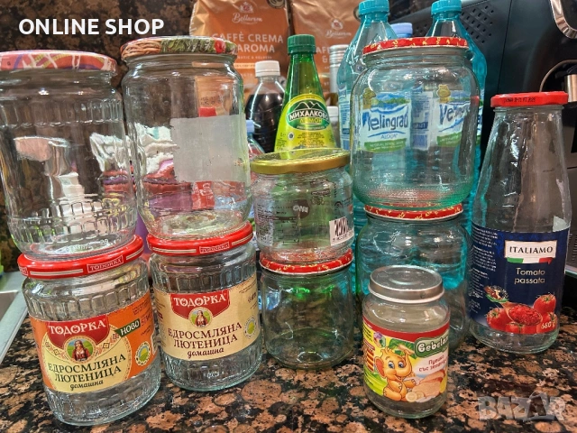 Стъклени буркани с капачки, снимка 7 - Буркани, бутилки и капачки - 53252246