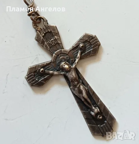 Автентичен френски Арт Деко Розарий/Броеница - Ръчно дялан седеф 1920-1940г., снимка 4 - Антикварни и старинни предмети - 55933242