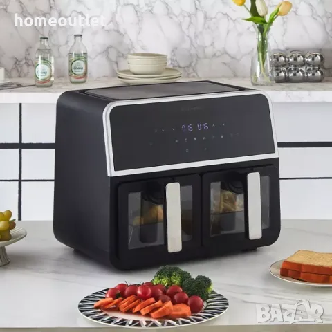 ПРОМОЦИЯ Фритюрник с горещ въздух (Air fryer) AKLS-AI-0343BL-DE, снимка 9 - Фритюрници - 47774721