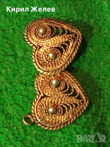 СТАРИННА СРЕБЪРНА ФИЛИГРАННА ВИСУЛКА ДВЕ СЪРЧИЦА РЪЧНА МАЙСТОРСКА РЯДКА ИЗРАБОТКА 31186, снимка 12 - Антикварни и старинни предмети - 41337167