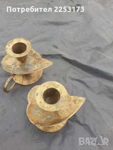 Лот бронзови Датски свещници, снимка 1