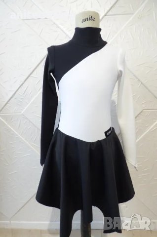 Рокля за спортни танци комбинация между черно и бяло, снимка 7 - Детски рокли и поли - 49063493