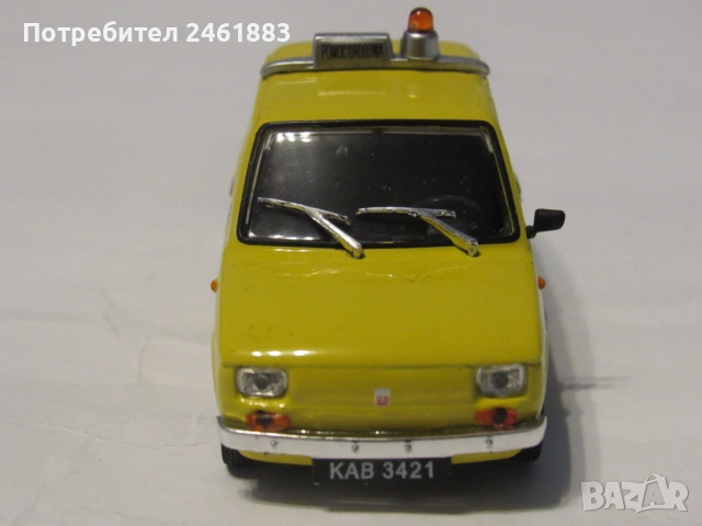 1/43 метална колекционерска количка DéAgostini Polski Fiat 126P пътна помощ Новa, снимка 5 - Колекции - 53262823