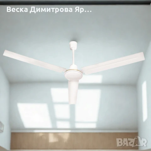 Метален таванен вентилатор Muhler MCD-54056 – 142 см (56"), 60W, с регулатор на стена, снимка 2 - Вентилатори - 50489123