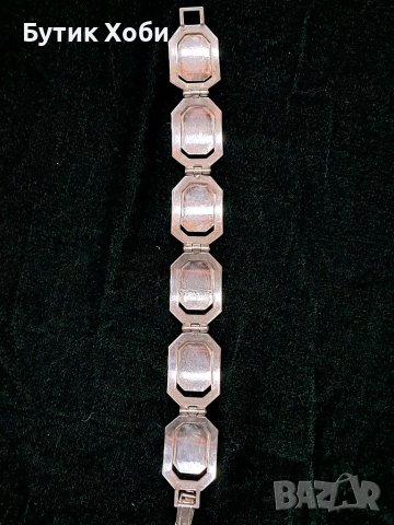 Винтидж сребърна гривна унисекс, снимка 4 - Антикварни и старинни предмети - 40578980