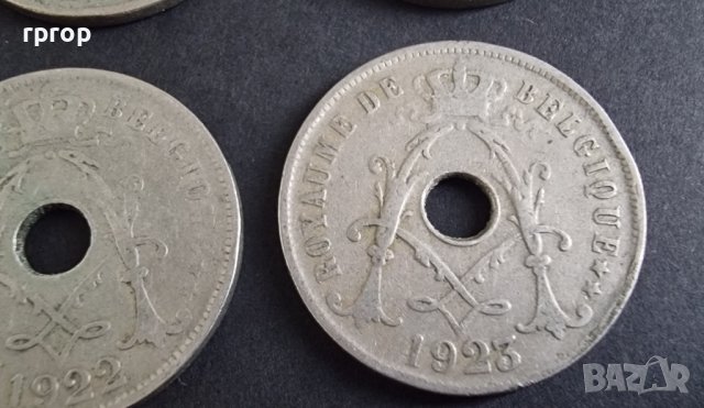 Монети . Белгия. 25 цента. От 1920 до 1923 година включително. , снимка 11 - Нумизматика и бонистика - 40969762