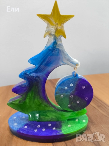 Ръчно изработена светеща елха за декорация и празнично настроение, снимка 5 - Декорация за дома - 52595047