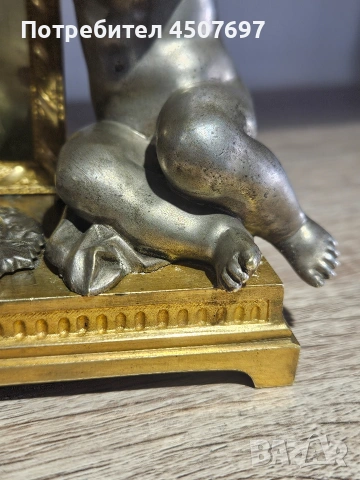 изящно бронзова Настолна рамка на  Купидон от 19 - ти век., снимка 9 - Антикварни и старинни предмети - 53793166