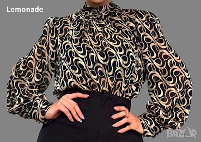 Нова  ефектна елегантна блуза , снимка 2 - Блузи с дълъг ръкав и пуловери - 44796030