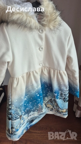 Детcко зимно пaлто c кaчулкa cъc зимнa кaртинкa зa момиче , снимка 7 - Детски якета и елеци - 52024225