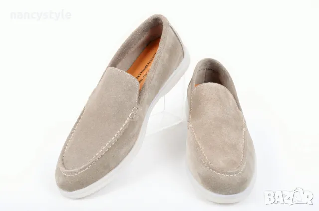 НОВО! Мъжки мокасини от естествен велур - Три цвята, снимка 3 - Мокасини - 49783486