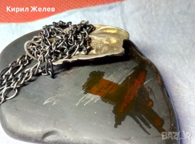 БАРЕЛЕФЕН СРЕБЪРЕН МЕДАЛЬОН с ЛИКА на ИИСУС ХРИСТОС с СРЕБЪРНА ВЕРИЖКА ОКСИДИРАНО СРЕБРО 925 - 40587, снимка 7 - Антикварни и старинни предмети - 49328580