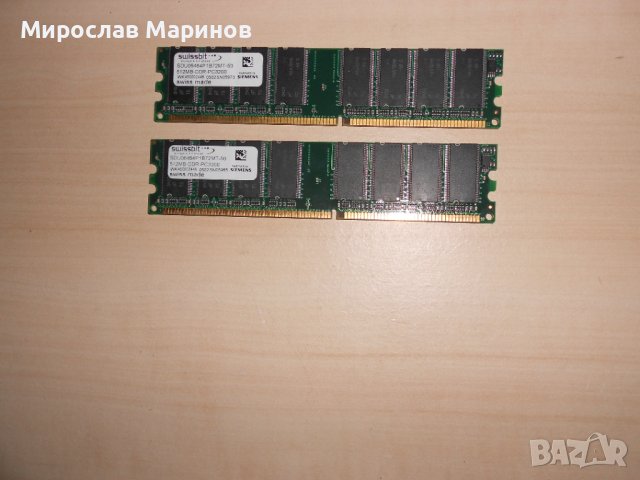203.Ram DDR 400 MHz,PC-3200,512Mb,swissbit.Кит 2 Броя, снимка 1 - RAM памет - 41350563