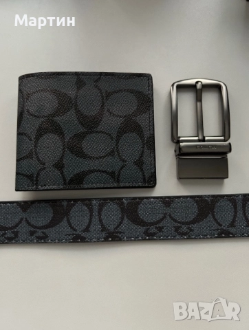 Колан и портфейл Coach, снимка 4 - Колани - 51693973