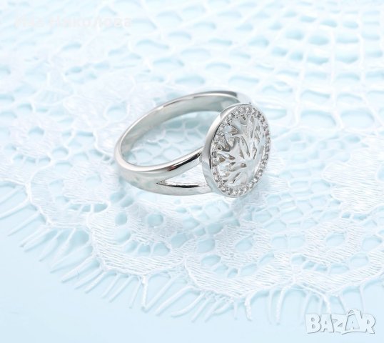 Сребърен пръстен Дървото на живота, снимка 2 - Пръстени - 41637442