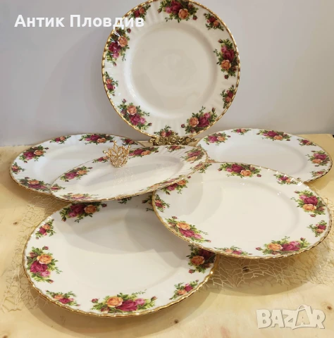 Комплект от 6 чинии 26см Royal Albert Old Country Roses, снимка 6 - Чинии - 50780105
