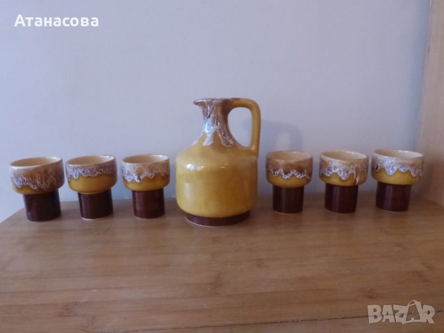 Керамичен сервиз за ракия 1970 г 1