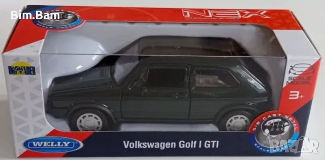 Колекционерска метална количка Volkswagen Golf I GTI / WELLY