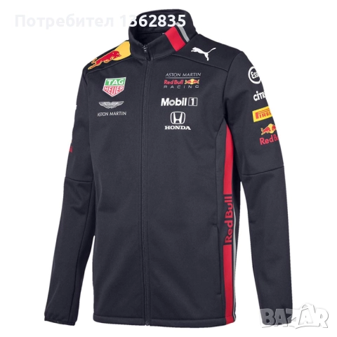 НОВО оригинално софтшел softshell яке PUMA RED BULL F1 размер M от САЩ 