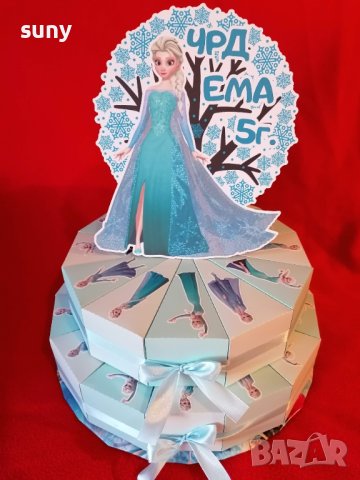 Картонена торта Елза / Замръзналото кралство