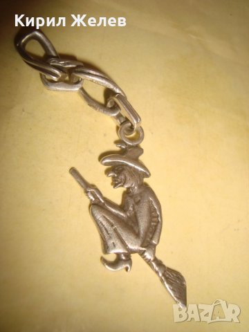 СРЕБЪРНА БАБА ЯГА СТАРА СРЕБЪРНА ФИГУРКА ВИСУЛКА ИЗЦЯЛО РЪЧНА МАЙСТОРСКА АРТ ИЗРАБОТКА УНИКАТ 21915, снимка 8 - Колекции - 34753894