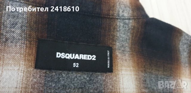 DSQUARED2 Made in Italy / Cotton Oversize Mens Size 52 - L НОВО!  ОРИГИНАЛ! Мъжка Риза!, снимка 15 - Ризи - 50737030