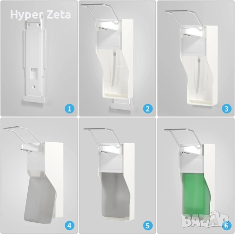 Сет от 2 диспенсър за сапун/дезинфектант, снимка 3 - Други стоки за дома - 52035752