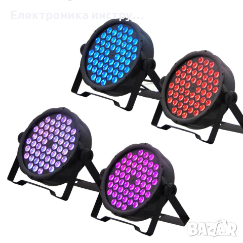 Светлинен прожектор, Par Led 54x3W Slim, Dmx вход-изход, Охладител, снимка 4 - Лед осветление - 44684523