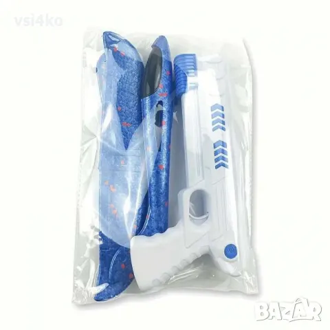 Детски пистолет с изстрелващ се самолет, снимка 5 - Влакчета, самолети, хеликоптери - 50240865