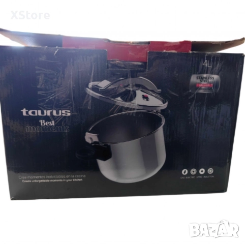 Тенджера под налягане Taurus Classic Moments 4L, снимка 7 - Съдове за готвене - 52496795