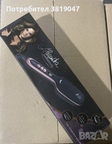 Четка за изправяне на коса с керамично покритие с кератин на Alessandra Ambrosio