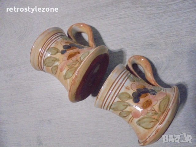 № 8425 Френски керамични чаши La Poterie Provence – винтидж сет 2 бр. , снимка 5 - Други ценни предмети - 52998856
