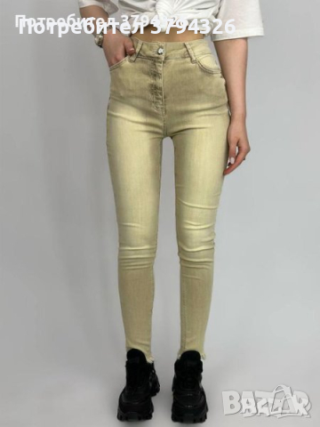 Модерни дамски дънкови  прилепнали панталони с висока талия, снимка 6 - Дънки - 44509964