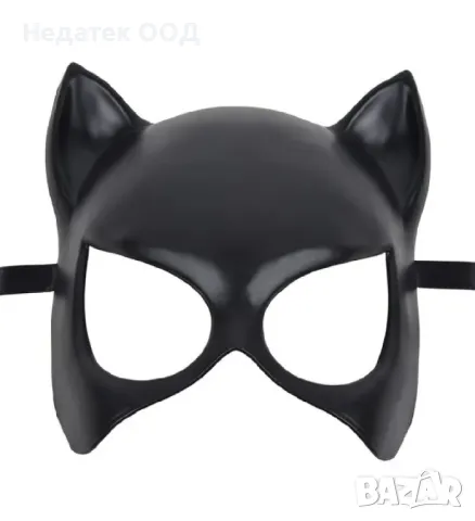 Маска за Хелоуин, Дамска , Котка, Уши,  Черни
