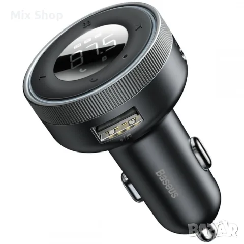 Нов FM трансмитер Bluetooth Baseus CCLH-01 Enjoy, Mp3 Player, 2 x USB, Черен