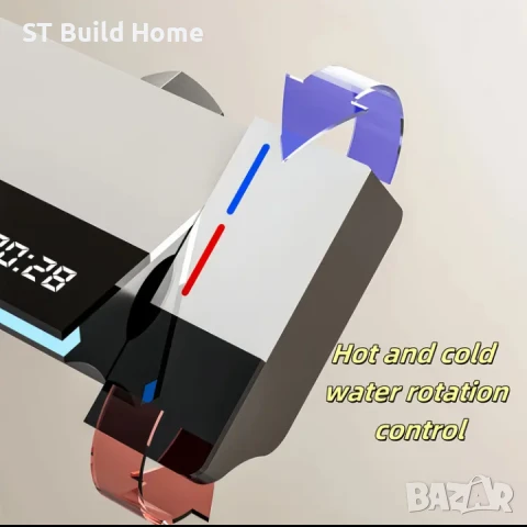 ЛУКСОЗЕН ДУШ КОМПЛЕКТ 4 в 1 С ПИАНО ОСВЕТЛЕНИЕ | Цифров контрол, снимка 3 - Душове - 51075273