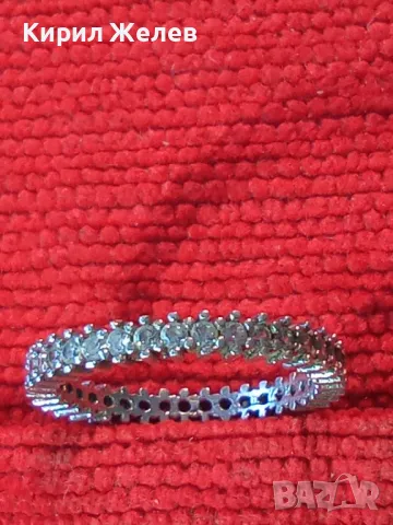 СТИЛНА ФЕШЪН АРТ СКЪПОЦЕННА СРЕБЪРНА ХАЛКА ПРЪСТЕН СРЕБРО ВИСОКА ПРОБА сБЯЛА ПОЗЛАТА и ЦИРКОНИ 48634, снимка 12 - Пръстени - 50191901