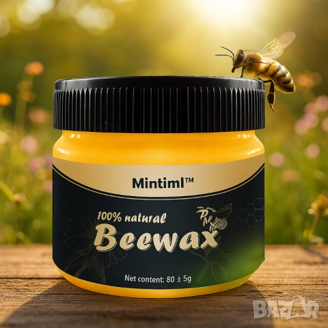 🪵 Натурална вакса от пчелен восък за дърво 