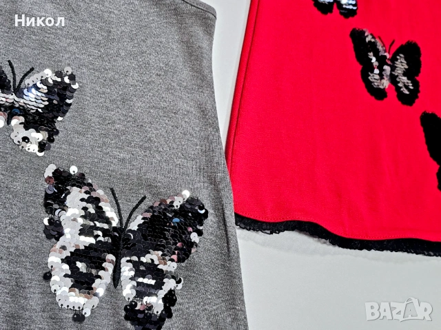 Рокля- сукман от Cikoby в 2 цвята, с пеперуди 🦋🦋🦋🦋, снимка 2 - Бебешки рокли - 53051611