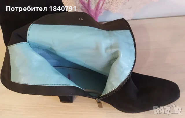 THIERRY RABOTIN черни велурени боти №40, снимка 10 - Дамски боти - 56328105