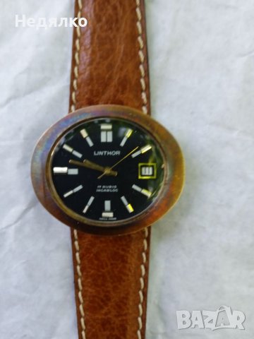 Оригинален швейцарски часовник Linthor, снимка 2 - Антикварни и старинни предмети - 41267920