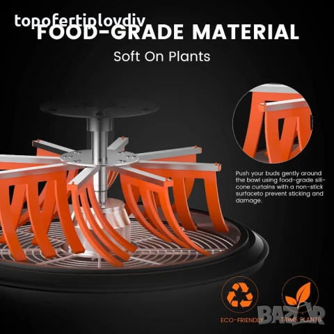 Тример Spider Farmer 16 инча,машина за рязане с центрофуга за растителни пъпки,цветя и билки, снимка 3 - Градинска техника - 50986222