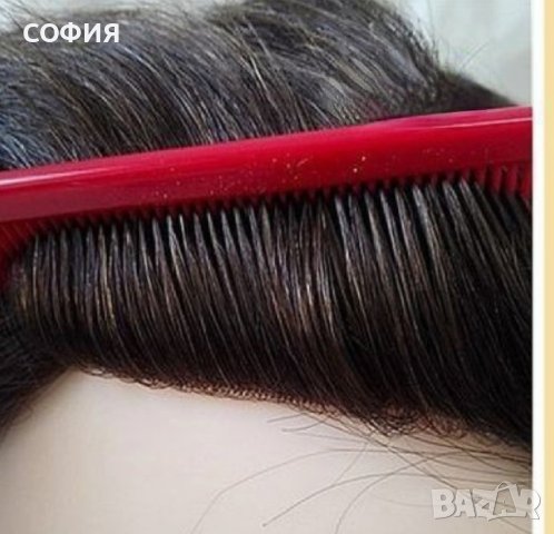 Мъжко тупе от естествена коса, снимка 5 - Аксесоари за коса - 42284368