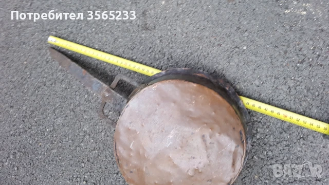 Бакърен тиган , снимка 3 - Антикварни и старинни предмети - 50984484