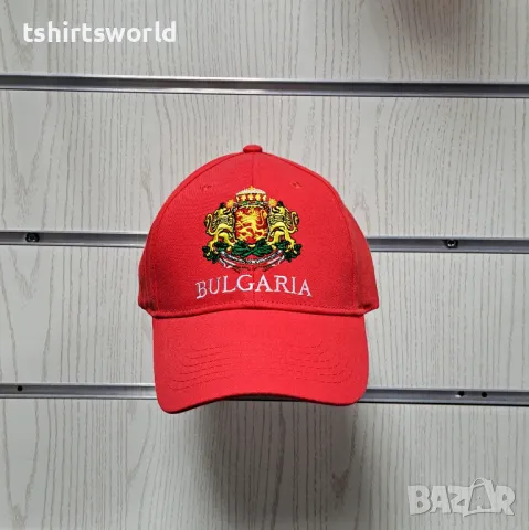 Нова шапка с козирка България, с Герб в червен цвят, снимка 4 - Шапки - 47673557